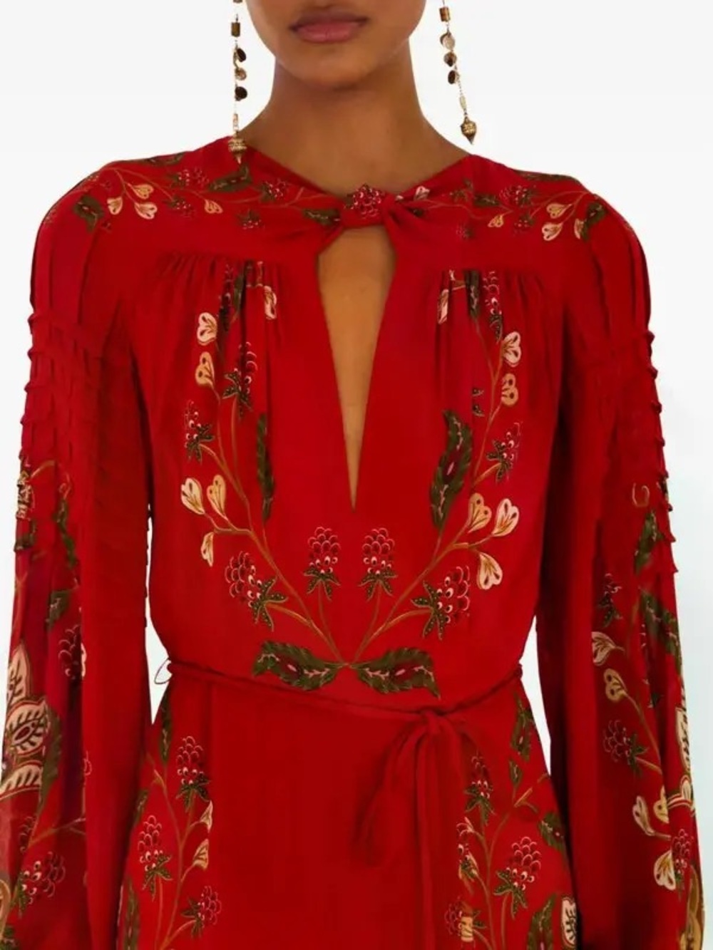 FARM Rio Red Embroidered Maxi Dress - Picture 2 of 3